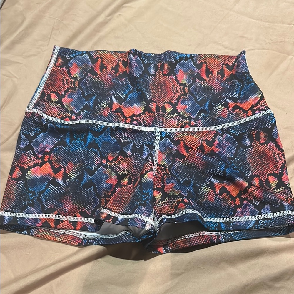Colorful Snake Print Women's Shorts